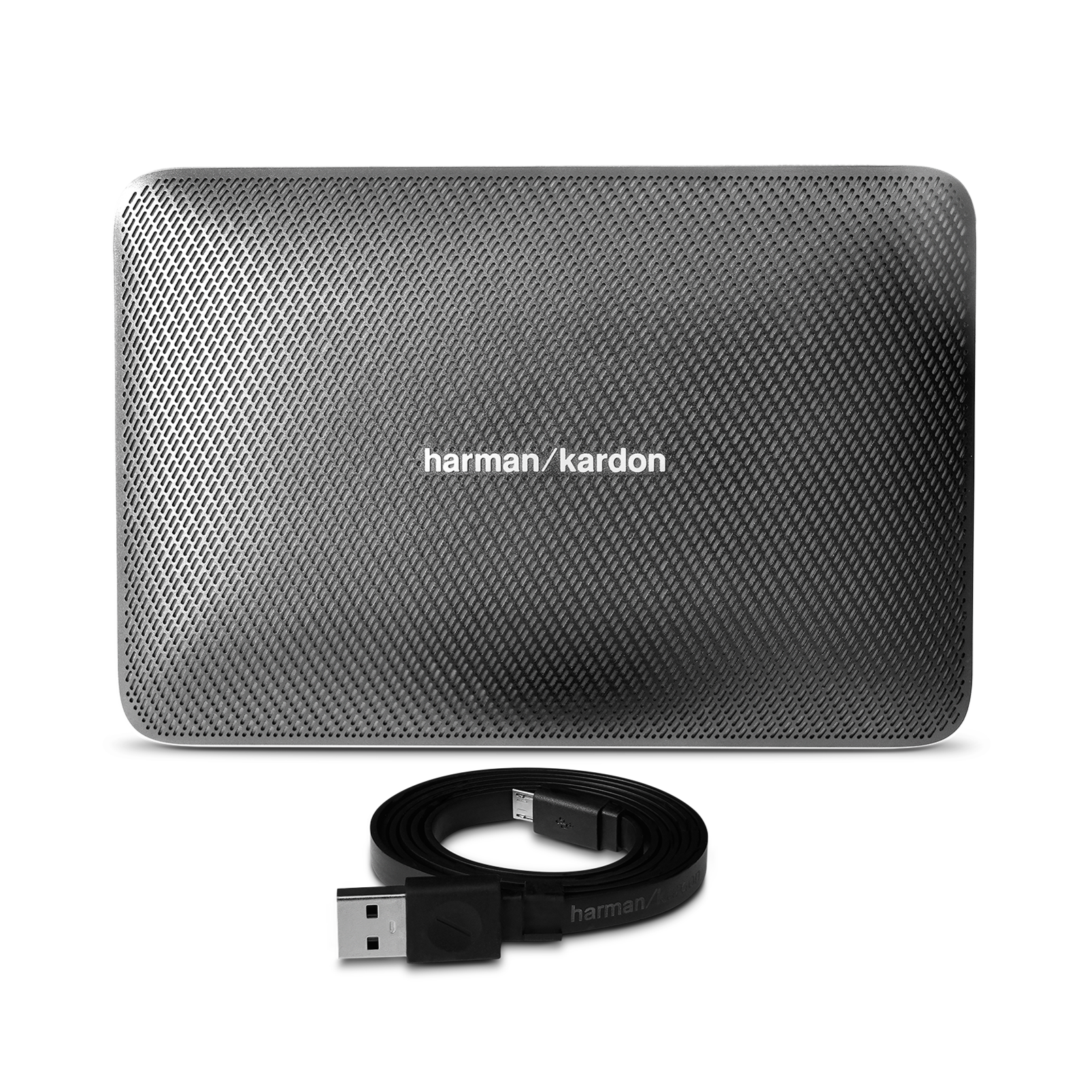 Esquire 2 - Grey - Premium portable Bluetooth speaker with quad microphone conferencing system - Detailshot 1